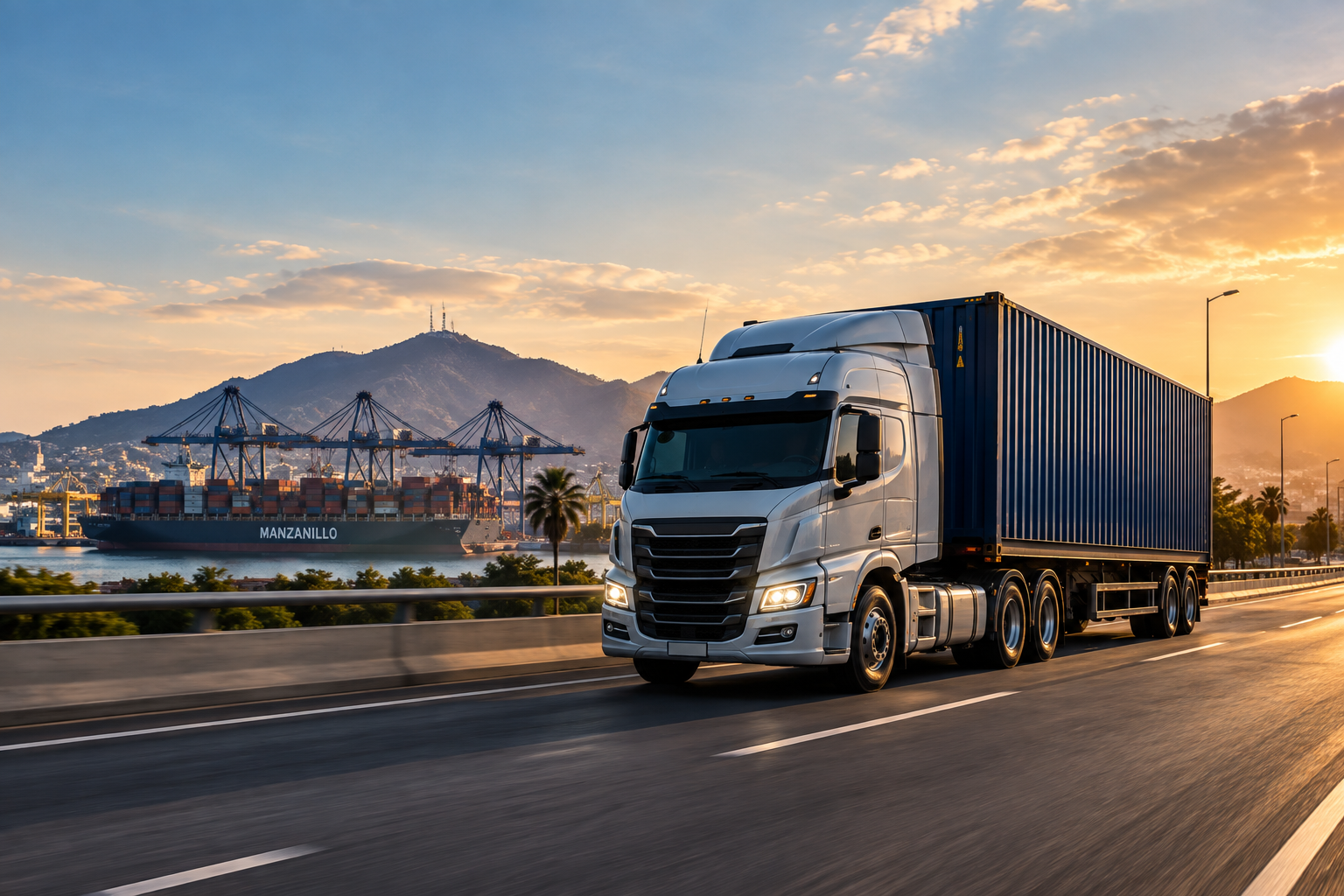 Transporte terrestre de contenedor en Manzanillo